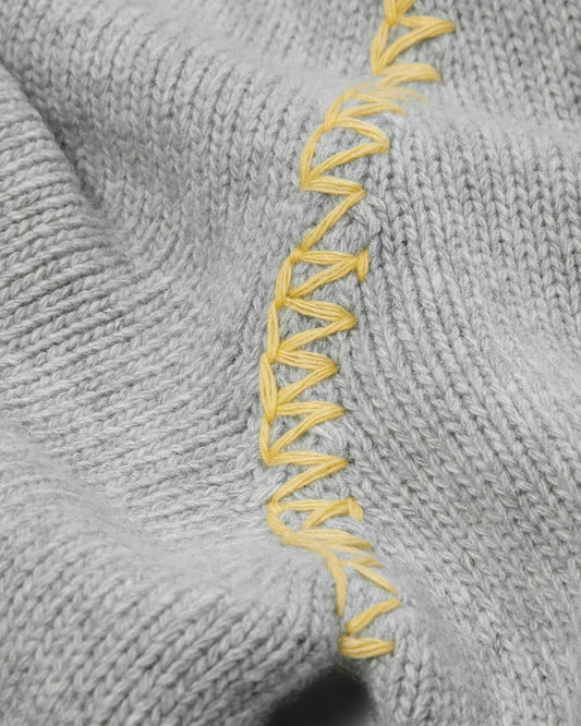 Grey Wool-Cashmere Cardigan