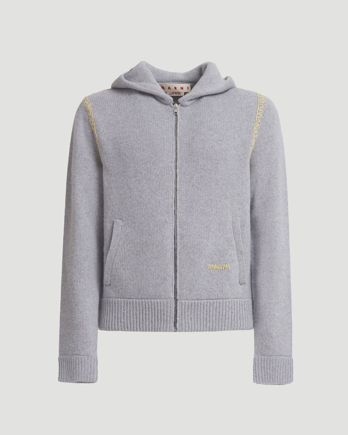 Grey Wool-Cashmere Cardigan