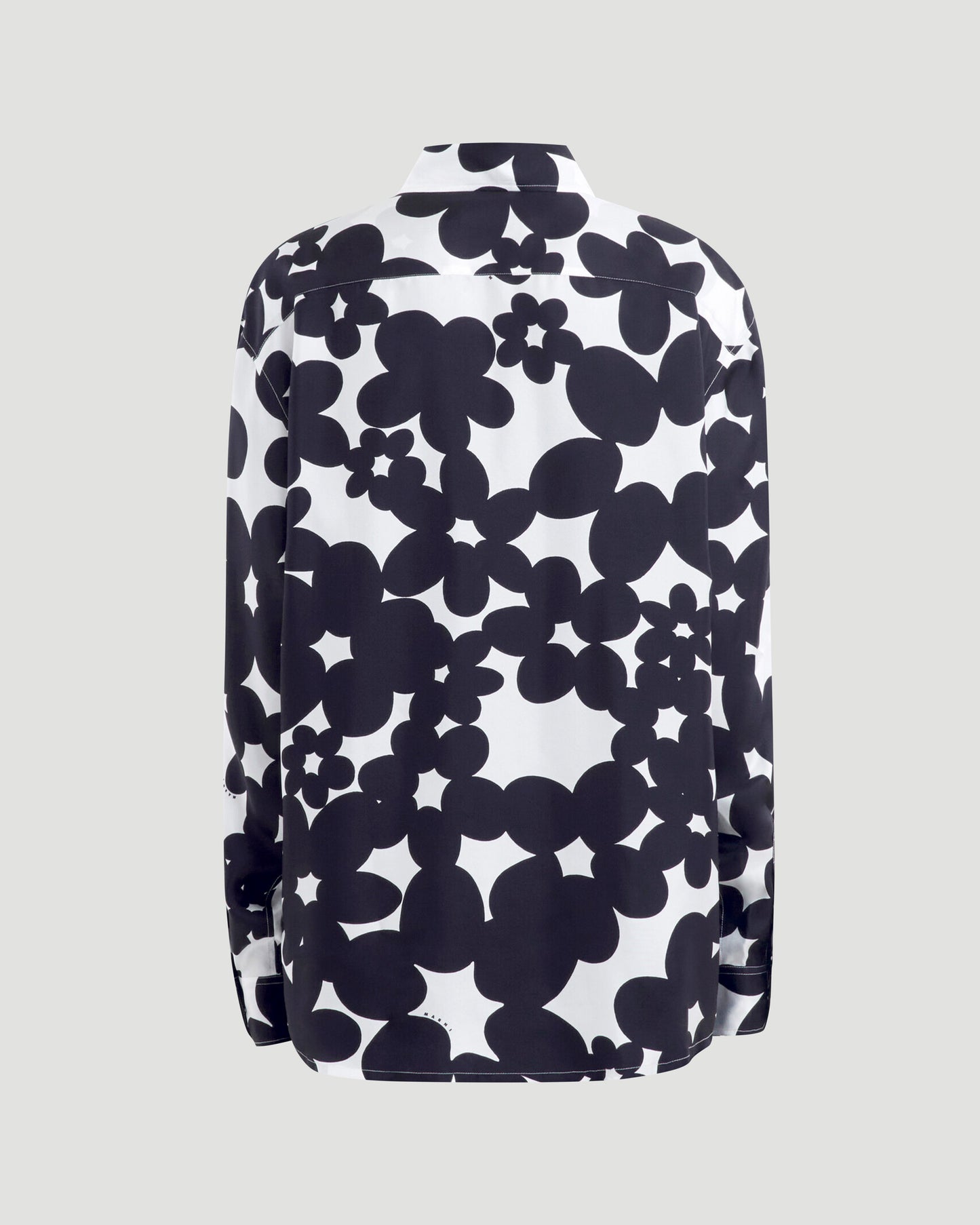 Black and White Shirt With Dillies Print