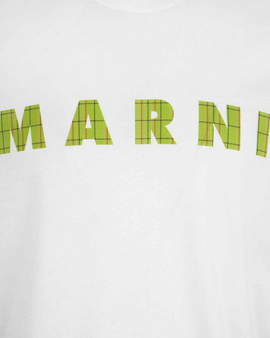 White Cotton T-Shirt With Logo