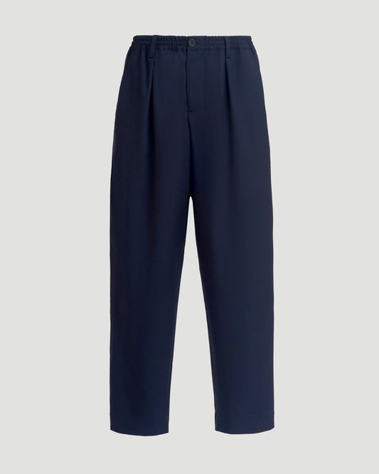Wool Trousers in Deep Blue