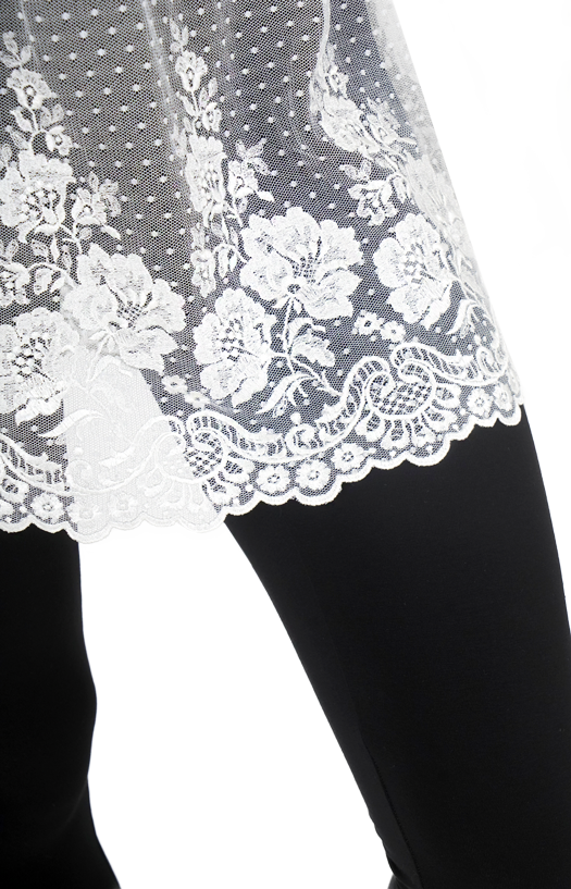 Embroidered Mini Skirt in White