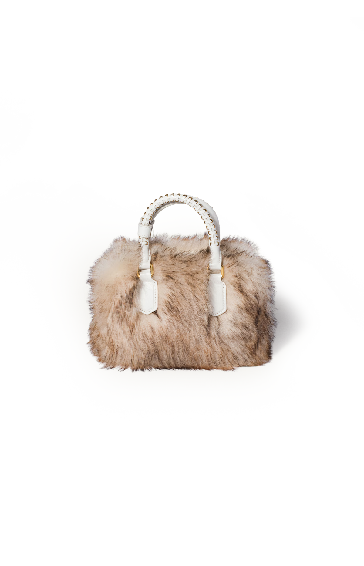 Miu Miu Arcadie Shearling and Leather Bag in Ivory — product photo 3