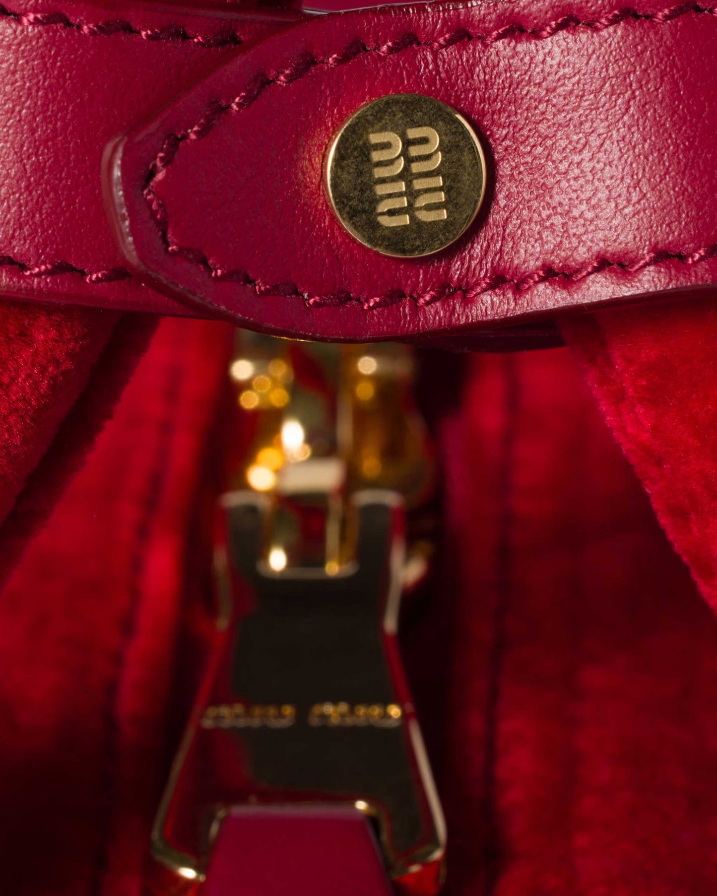 Red Quilted Velvet Arcadie Bag