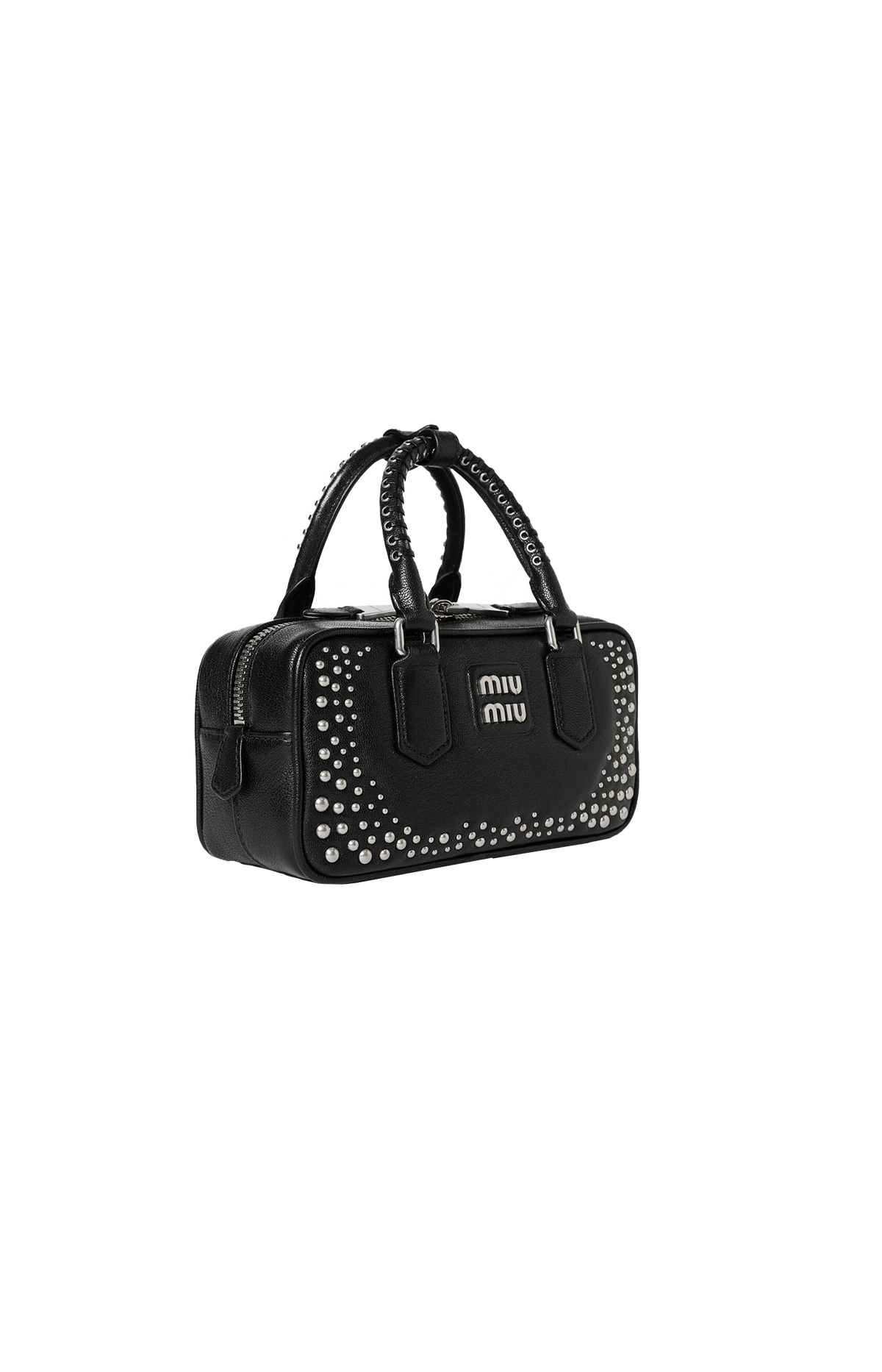 Miu Miu Arcadie Studded Leather Bag in Black — product photo 2