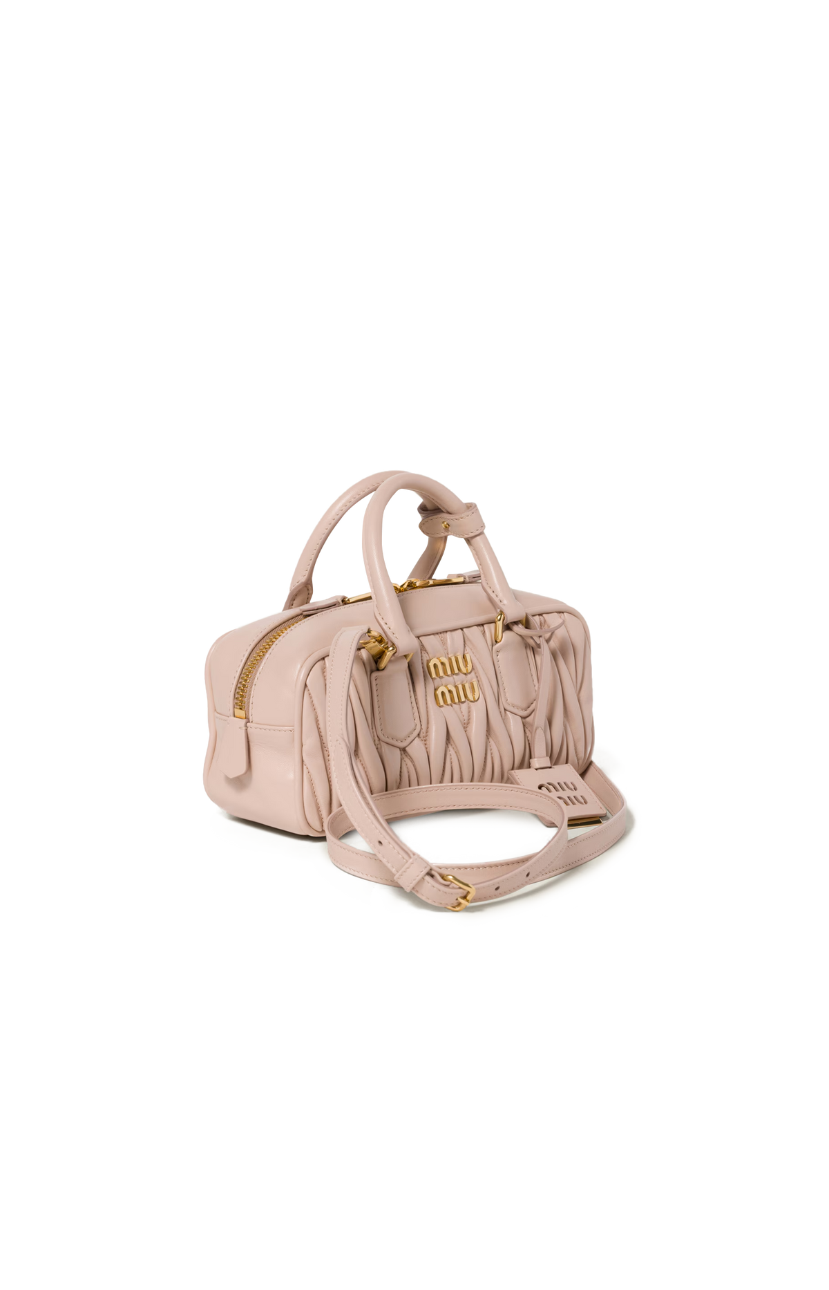 Miu Miu Arcadie Matelassé Nappa Leather Bag in Powder Pink — product photo 2