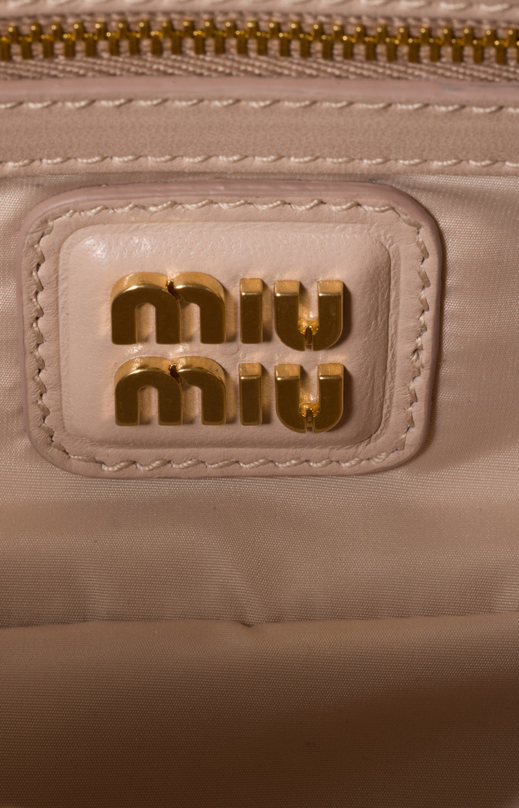 Miu Miu Arcadie Matelassé Nappa Leather Bag in Powder Pink — product photo 4