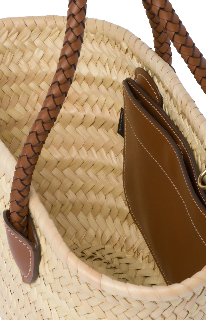 Woven fabric tote bag