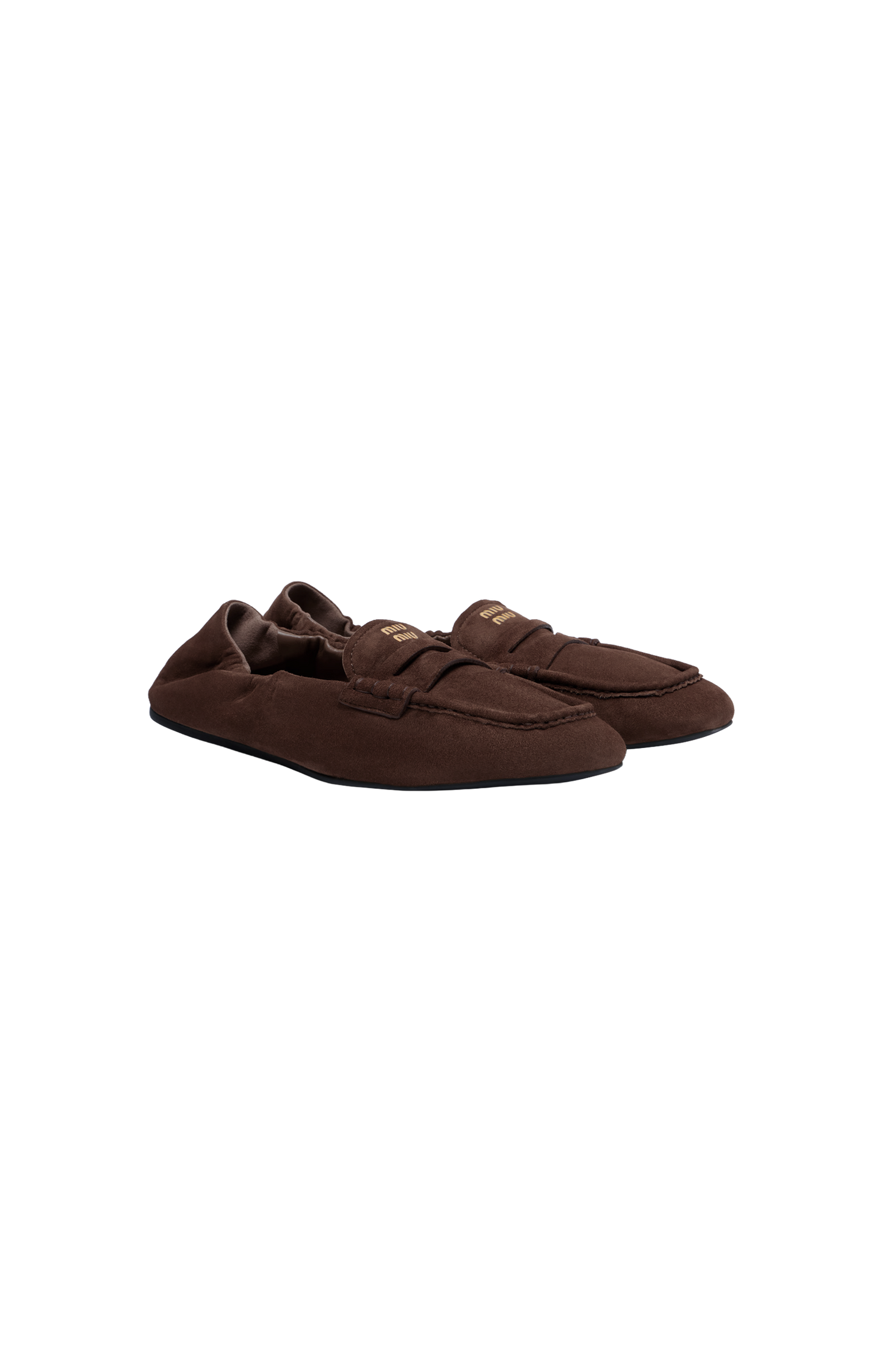 Ruches Logo Suede Loafers