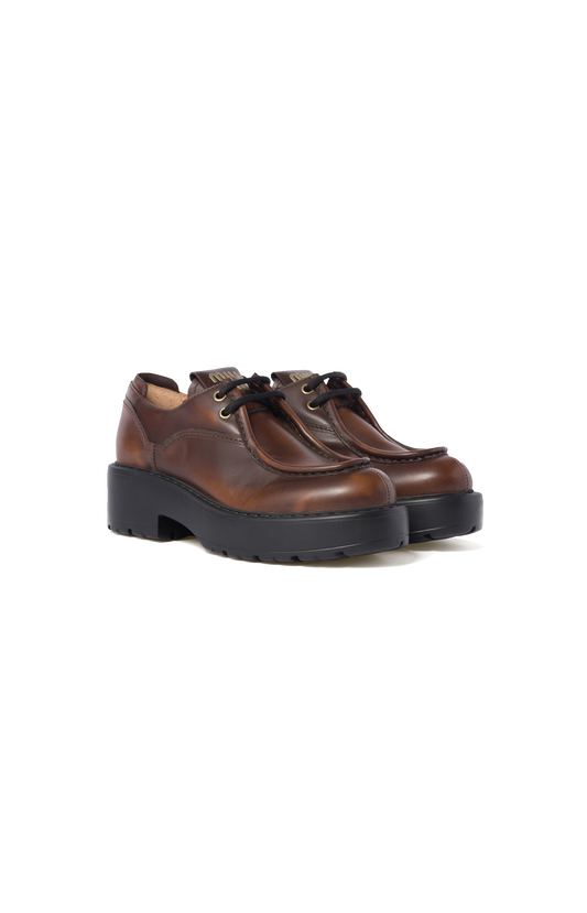 Sienna Leather Platform Derby Shoes