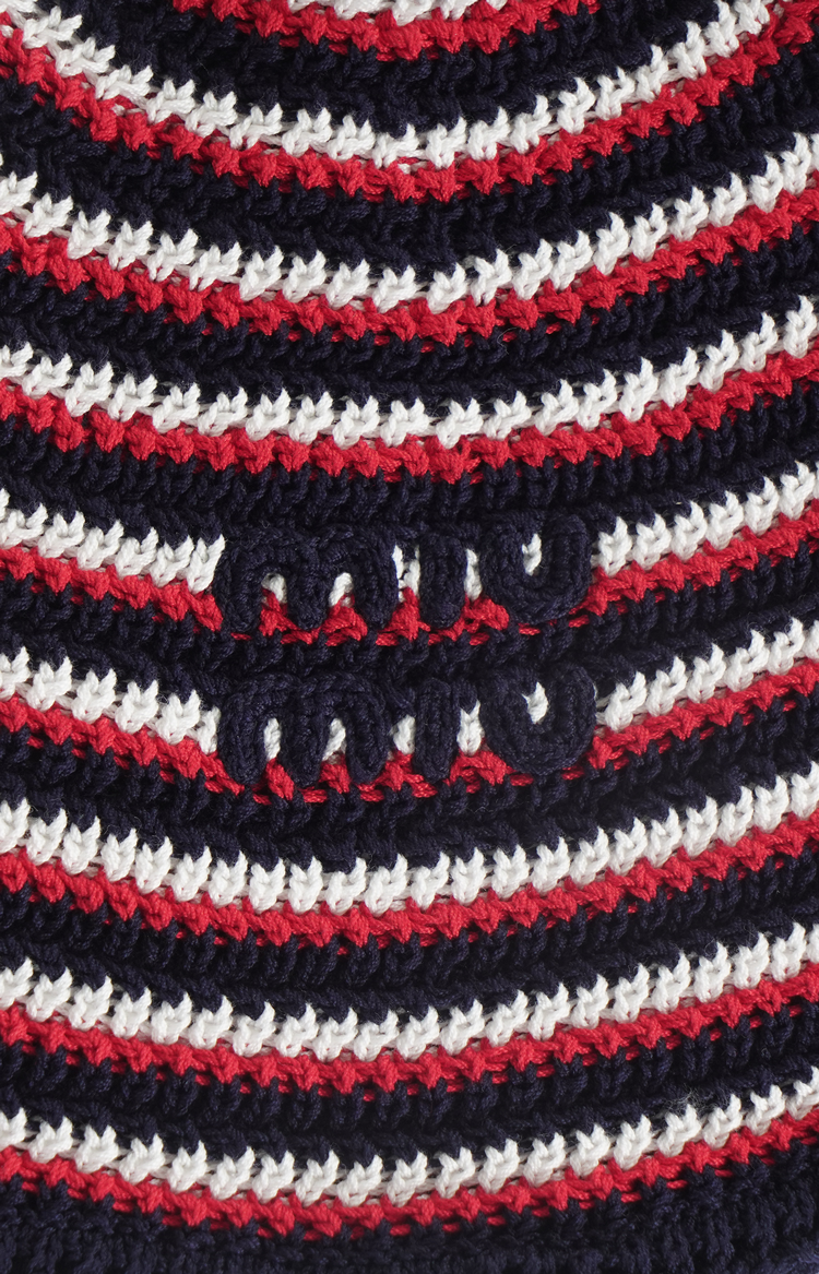 Striped Crochet Bucket Hat