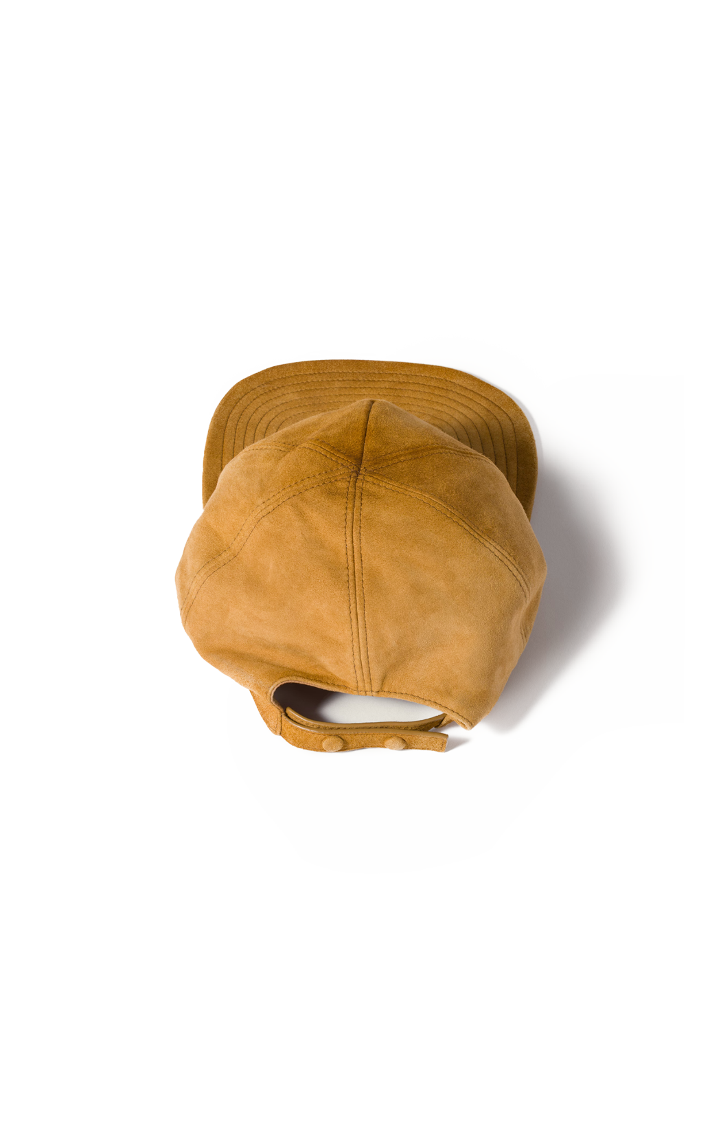 Suede Baseball Cap in Honey