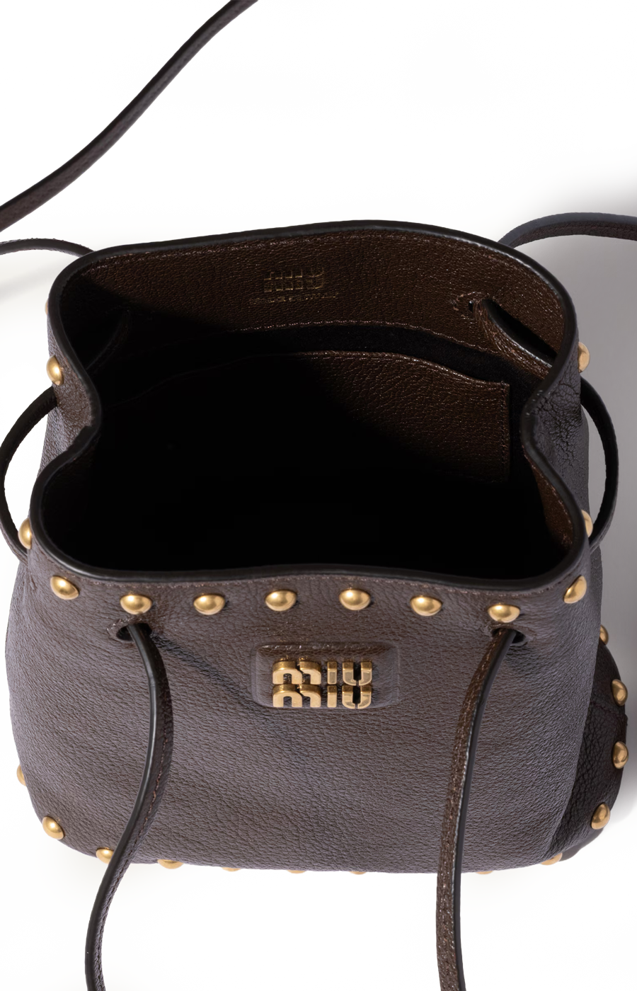 Miu Miu Leather Pouch in Mahogany — product photo 3