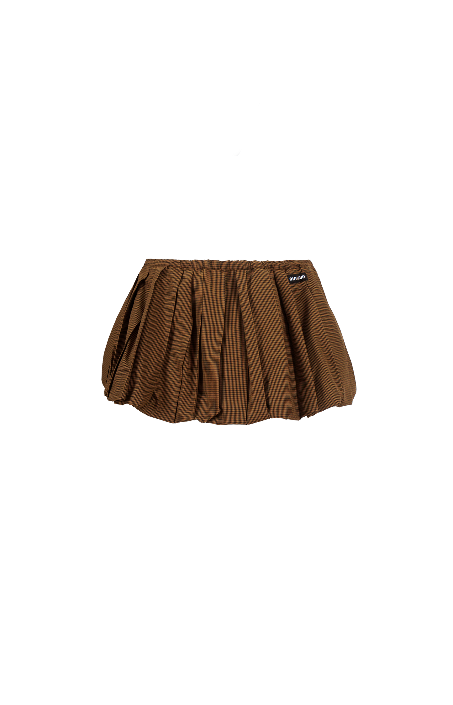 Mini pleated skirt with gingham check