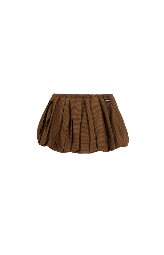 Mini pleated skirt with gingham check