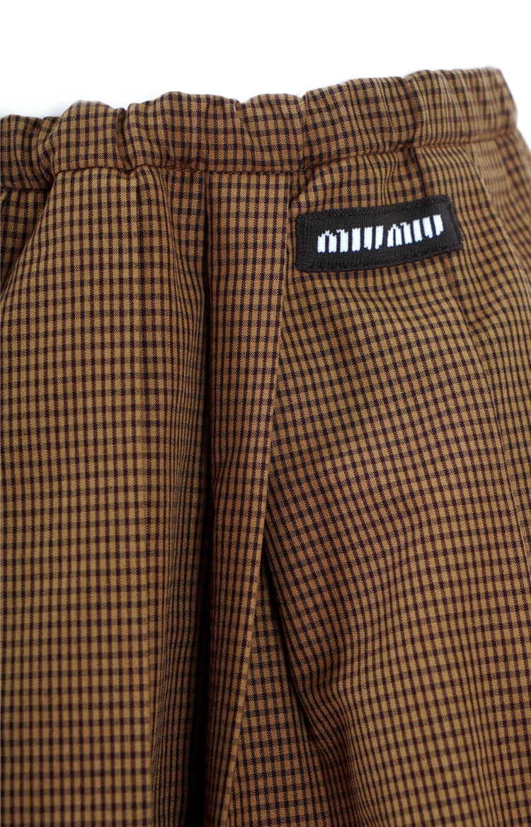 Mini pleated skirt with gingham check