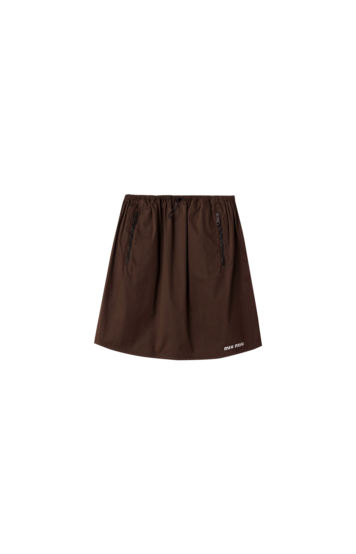 Washed Gabardine Skirt in Ebony