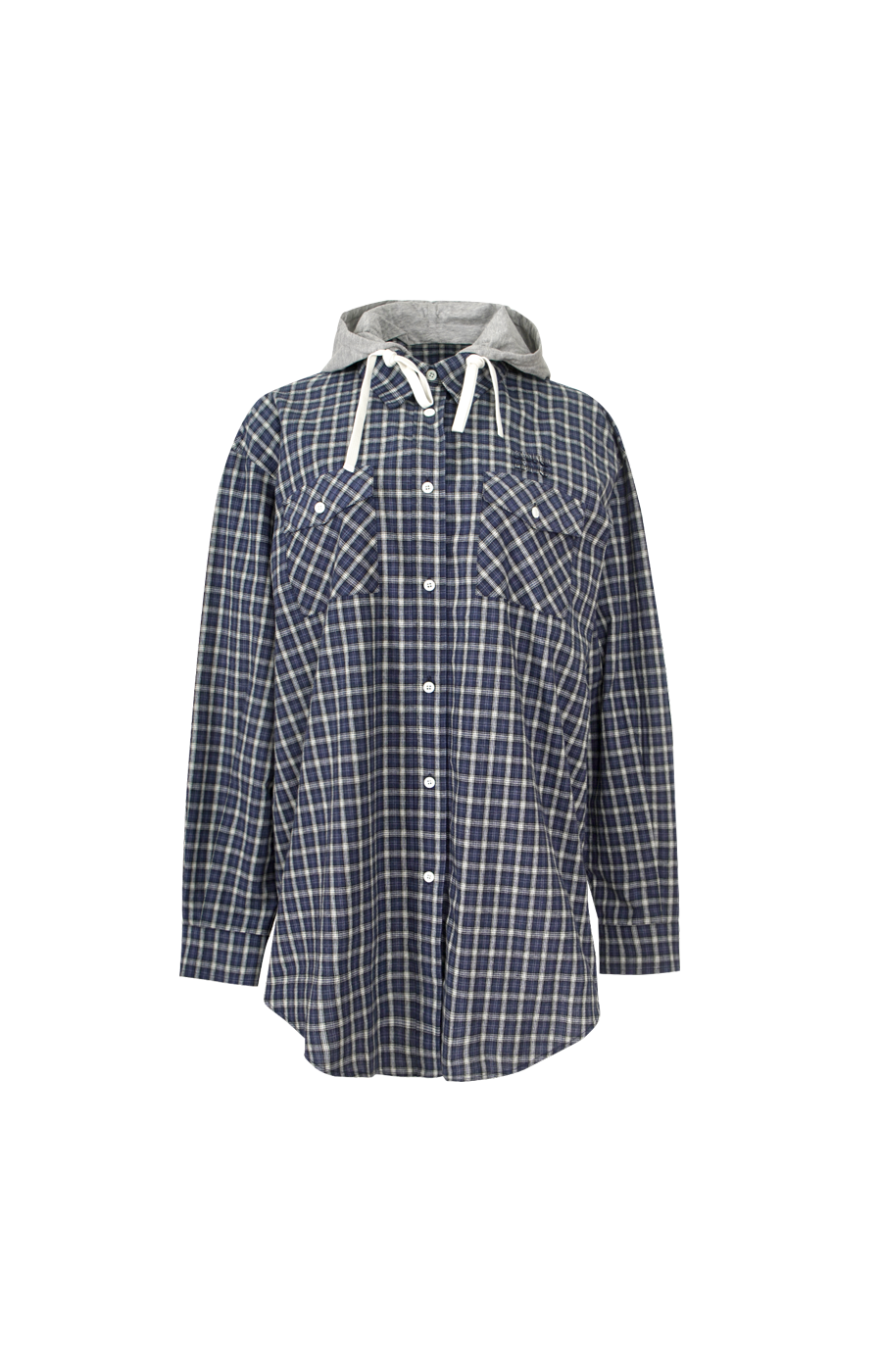 Checked Hooded Shirt