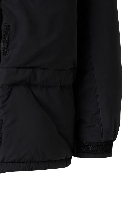 Miu Miu Pongé Down Jacket in Black — product photo 2