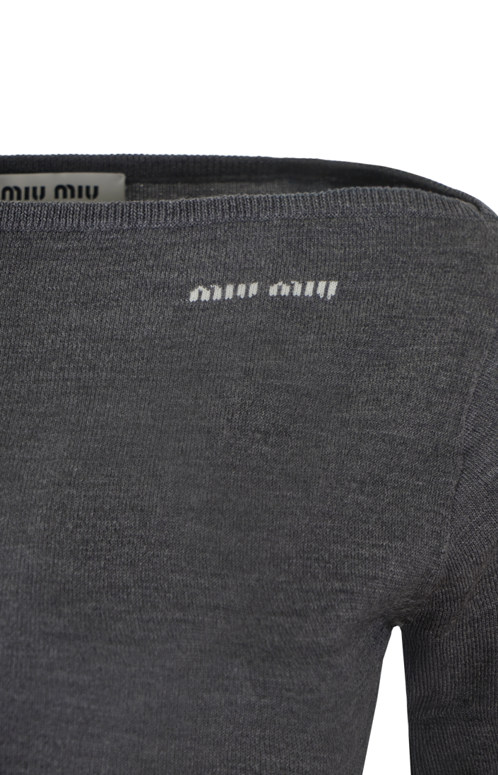 Wool Boat-Neck Sweater
