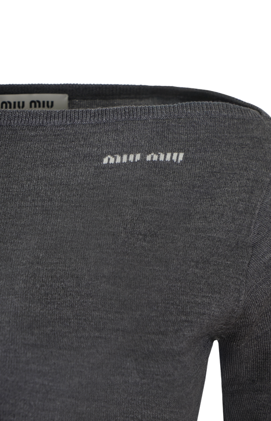 Wool Boat-Neck Sweater