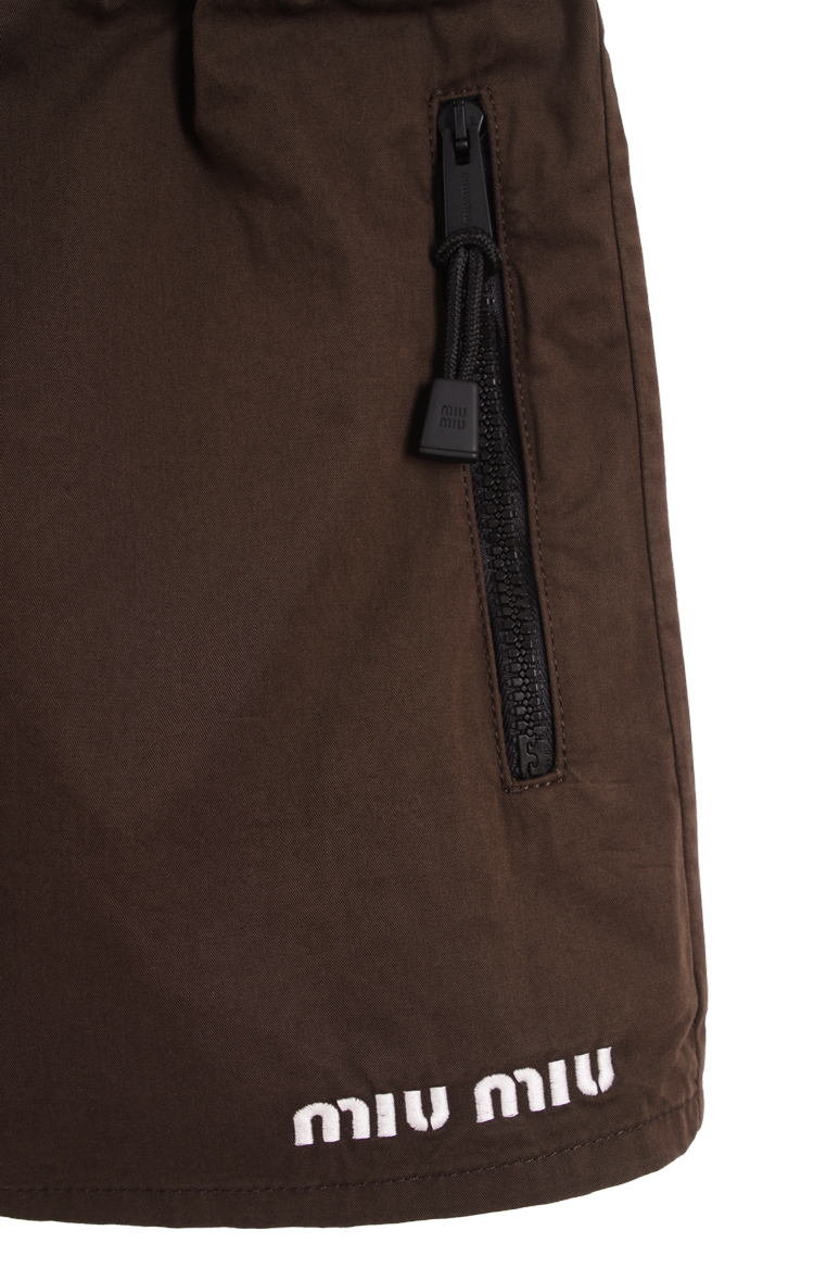 Washed Gabardine Shorts in Ebony