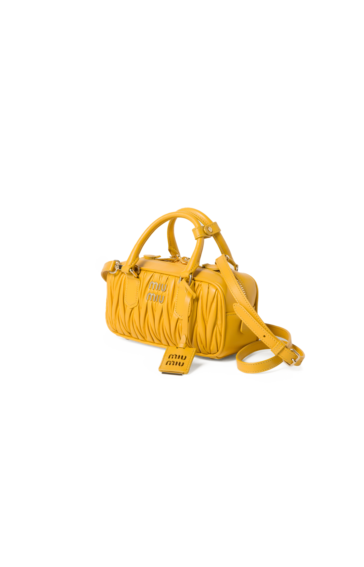 Miu Miu Arcadie Matelassé Nappa Leather Bag in Sunny Yellow — product photo 2