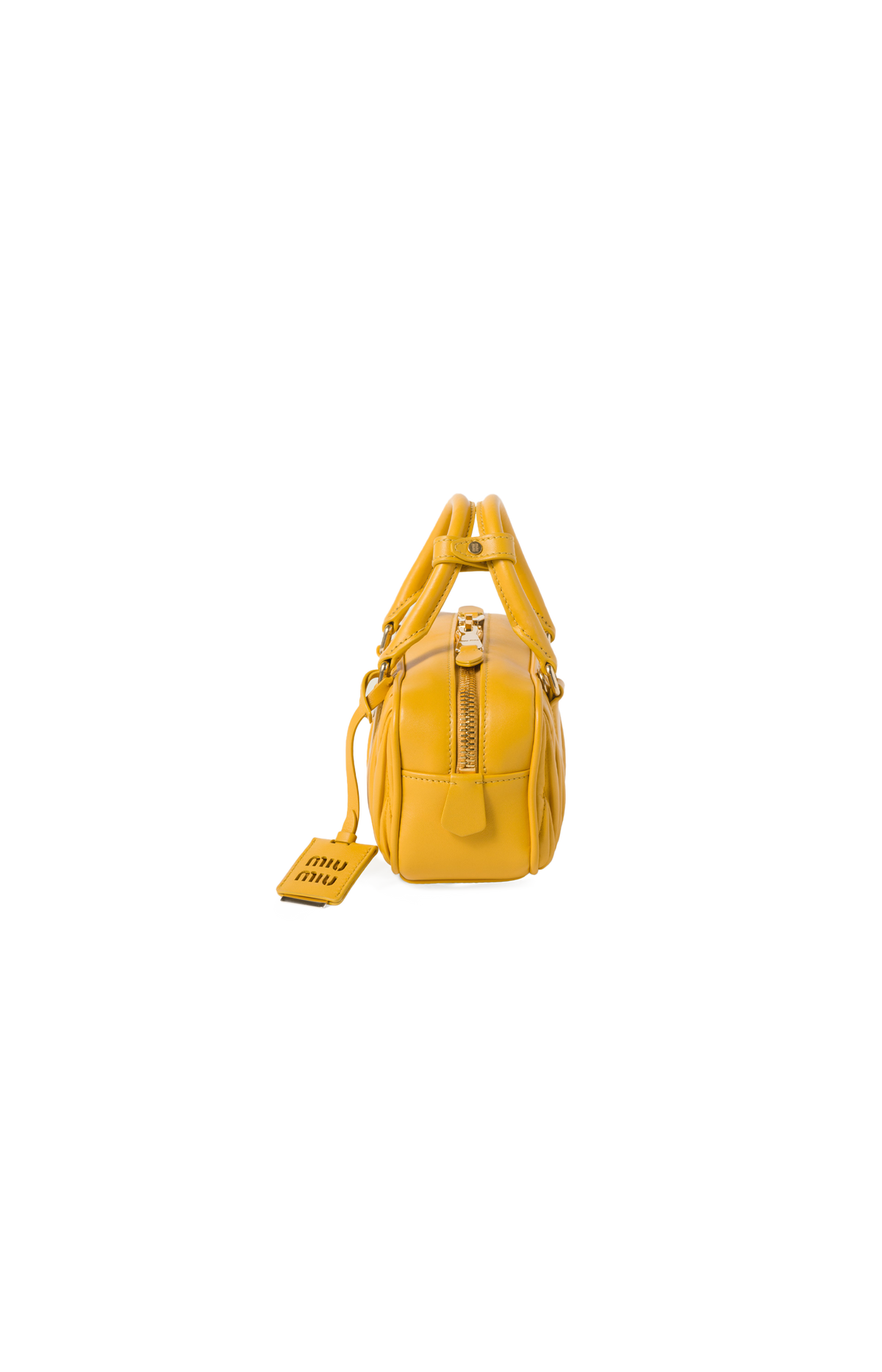 Miu Miu Arcadie Matelassé Nappa Leather Bag in Sunny Yellow — product photo 4