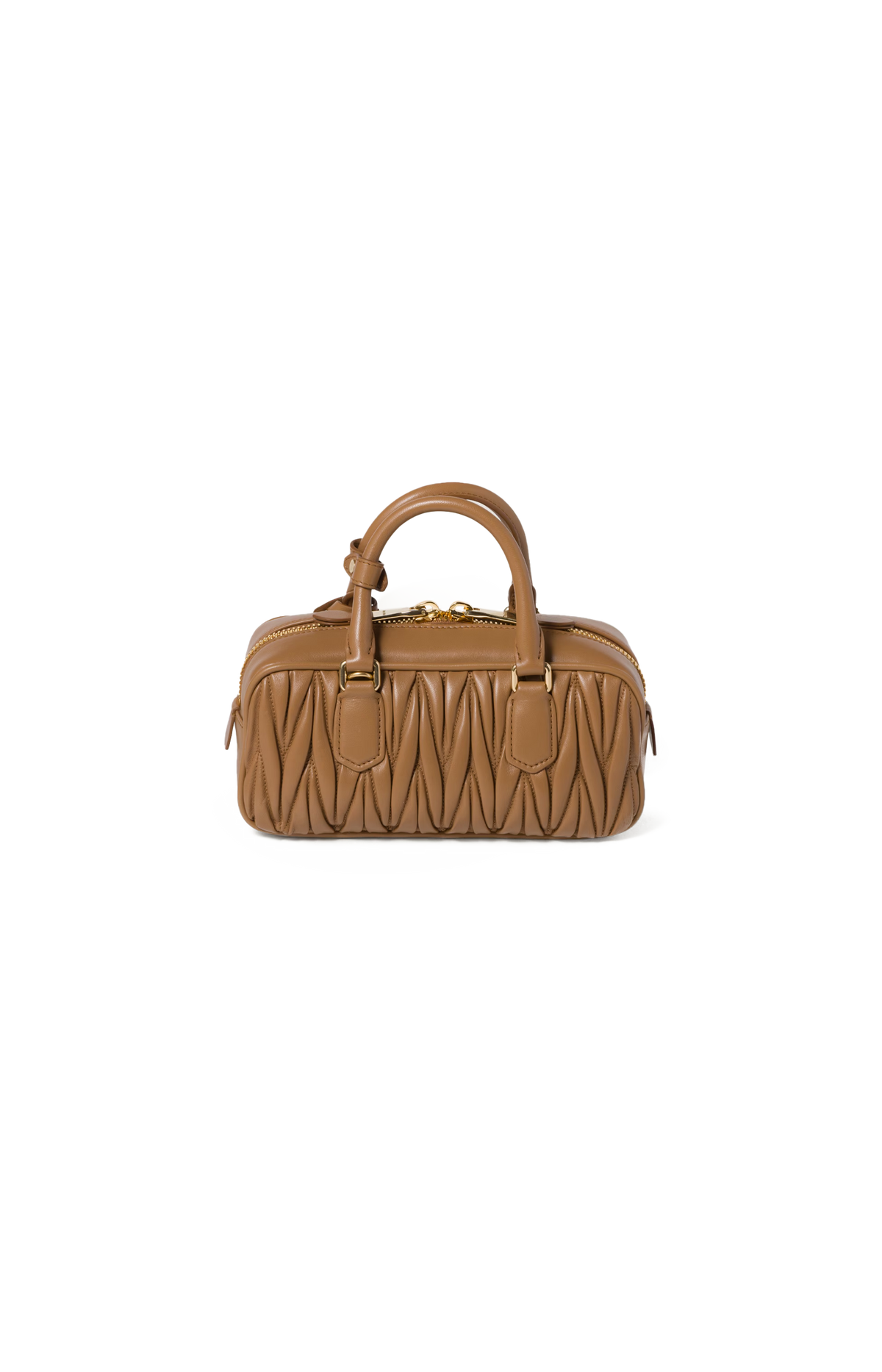 Miu Miu Arcadie Matelassé Nappa Leather Bag in Caramel — product photo 4