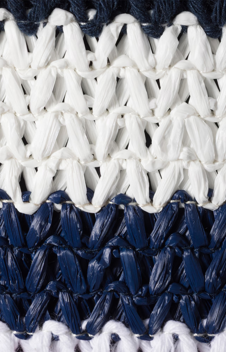 Raffia-Effect Woven Tote Bag