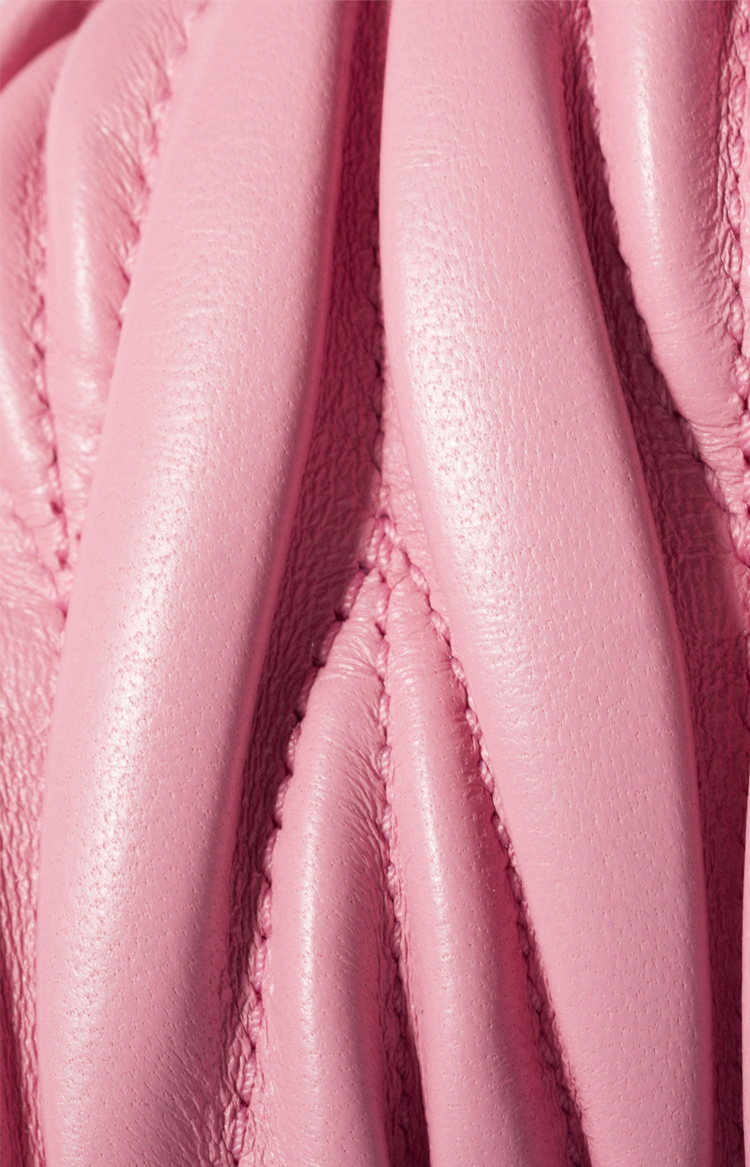 Miu Miu Wander matelassé nappa leather hobo mini-bag in Pink — product photo 5