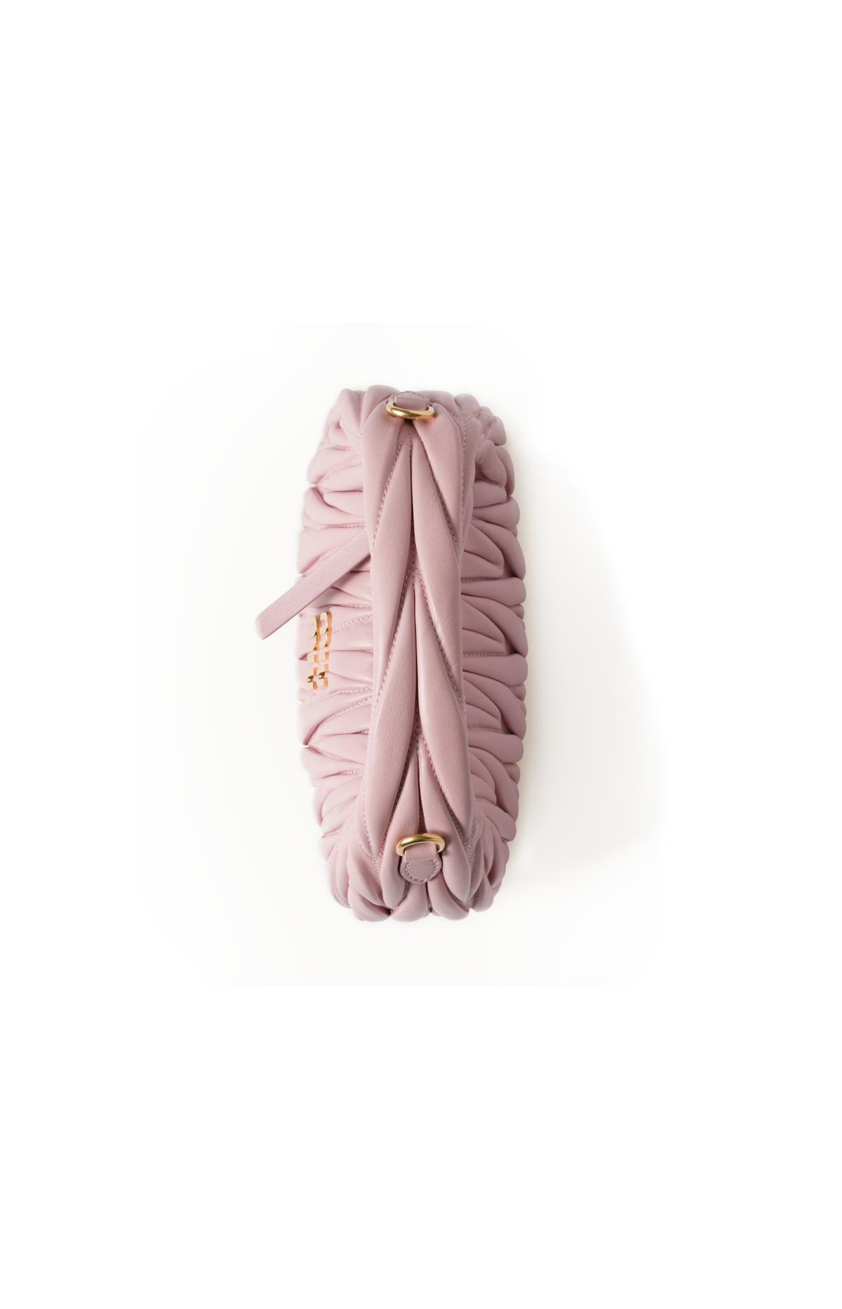 Miu Miu Wander Matelassé Nappa Leather Hobo Mini-Bag in Alabaster Pink — product photo 5