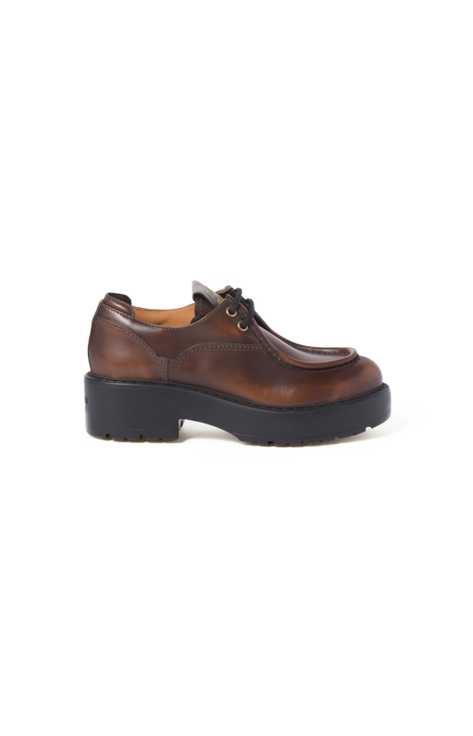 Sienna Leather Platform Derby Shoes