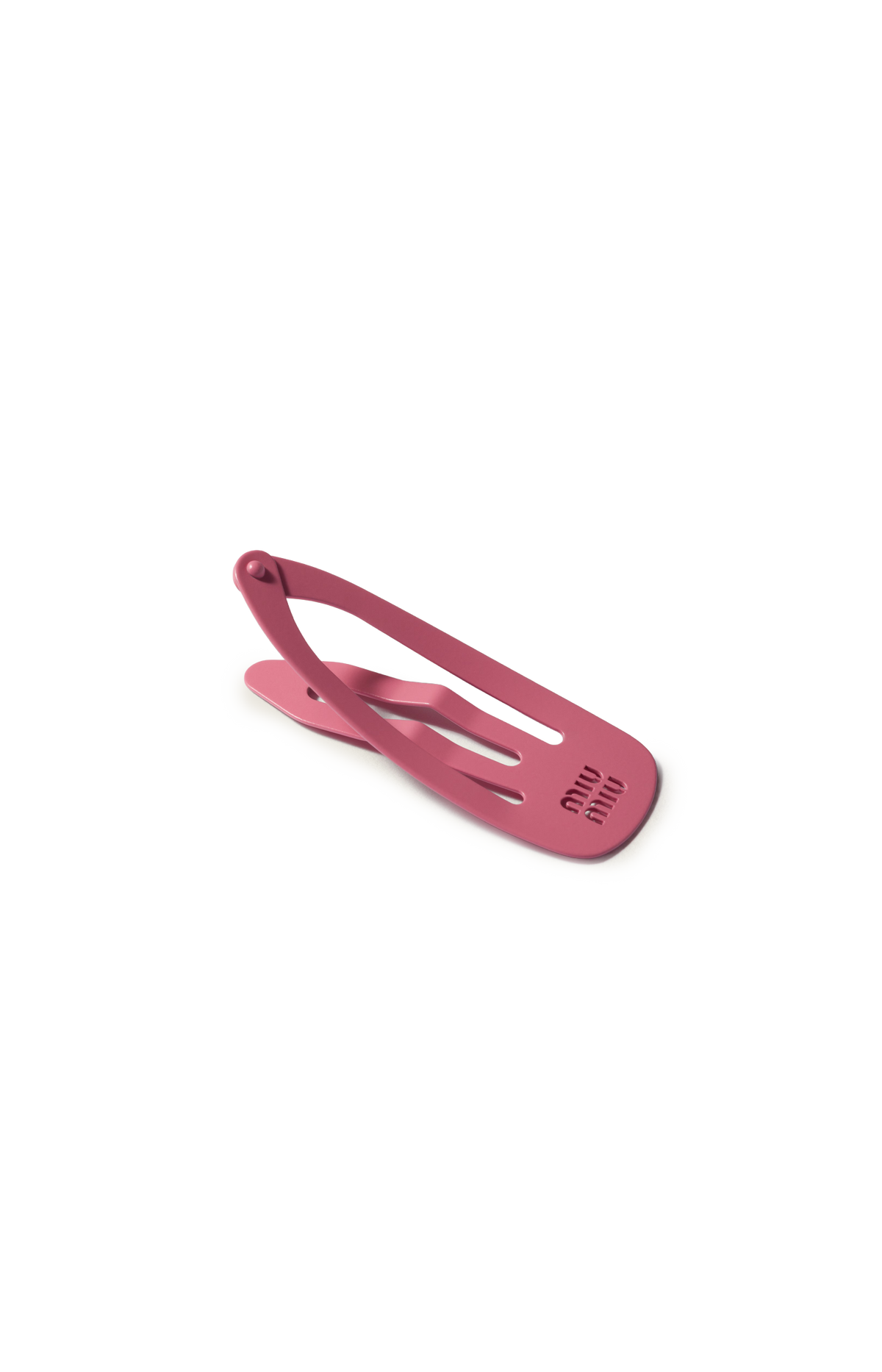 Miu Miu Metal Hair Clips in Begonia Pink — product photo 2