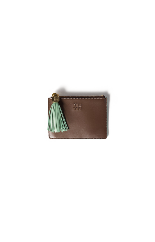 Card holder with a tassel detail