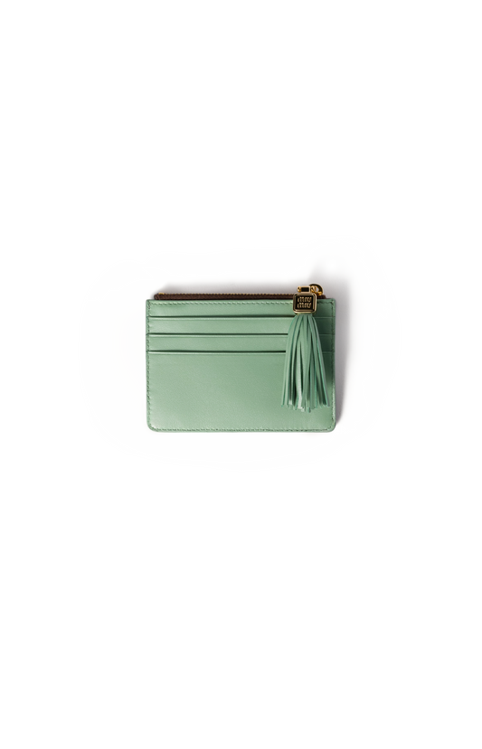 Card holder with a tassel detail