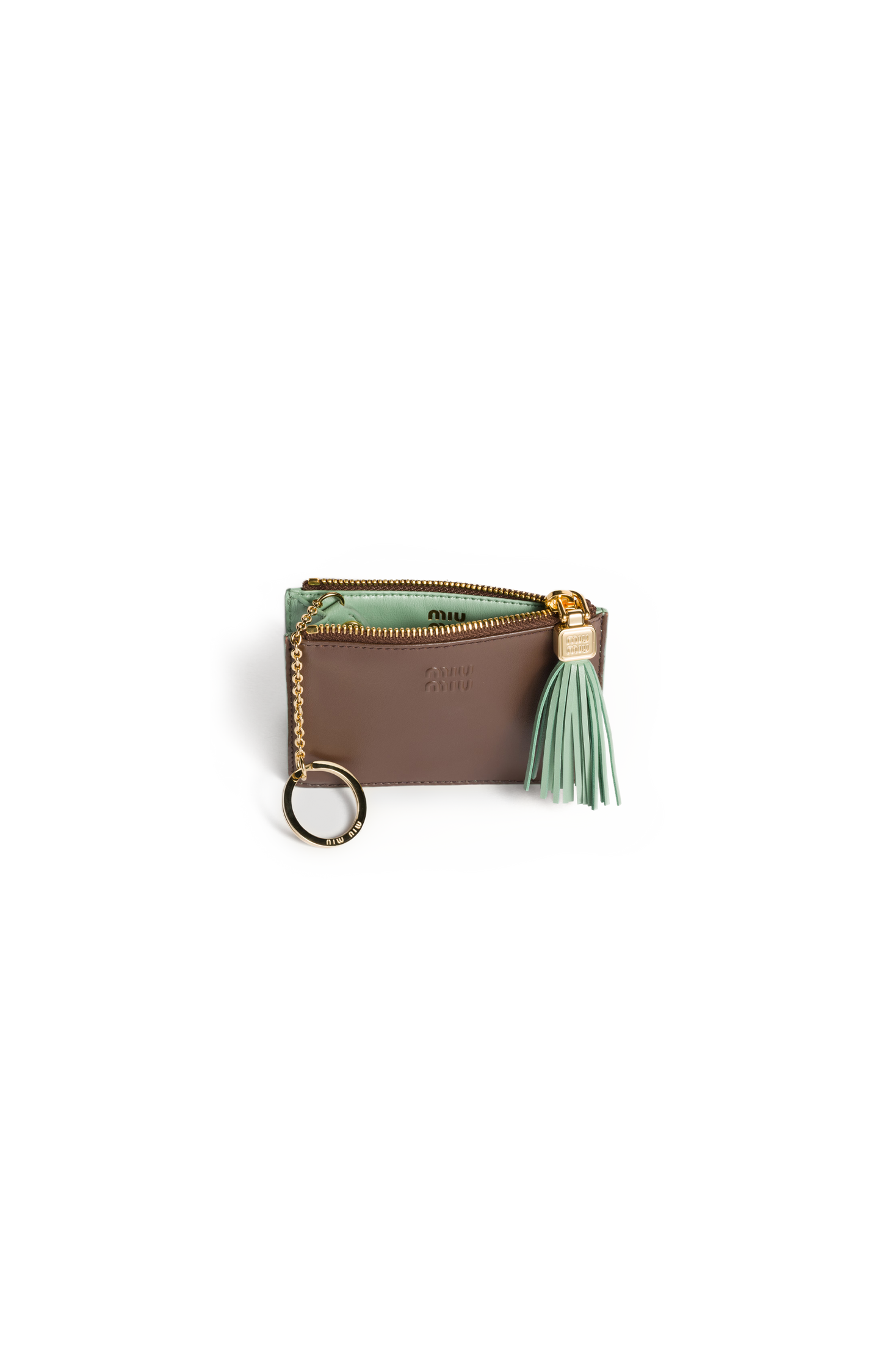 Card holder with a tassel detail