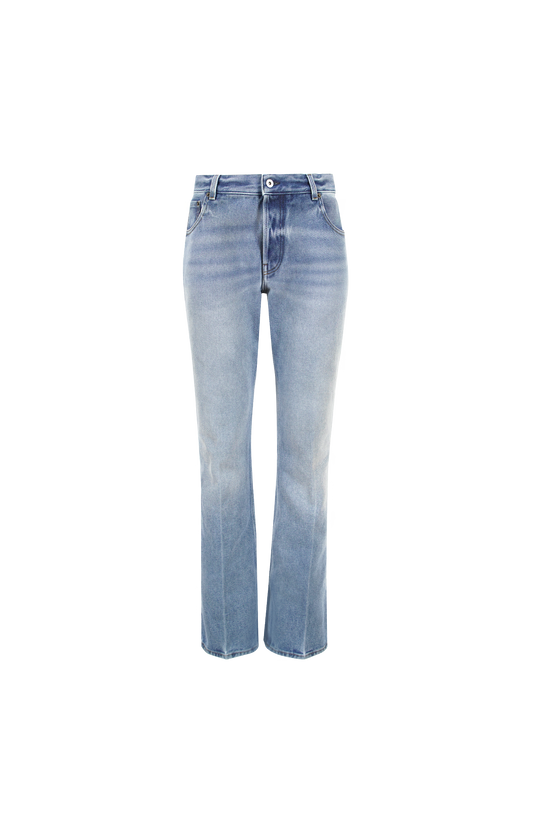Washed Denim Five-Pocket Jeans