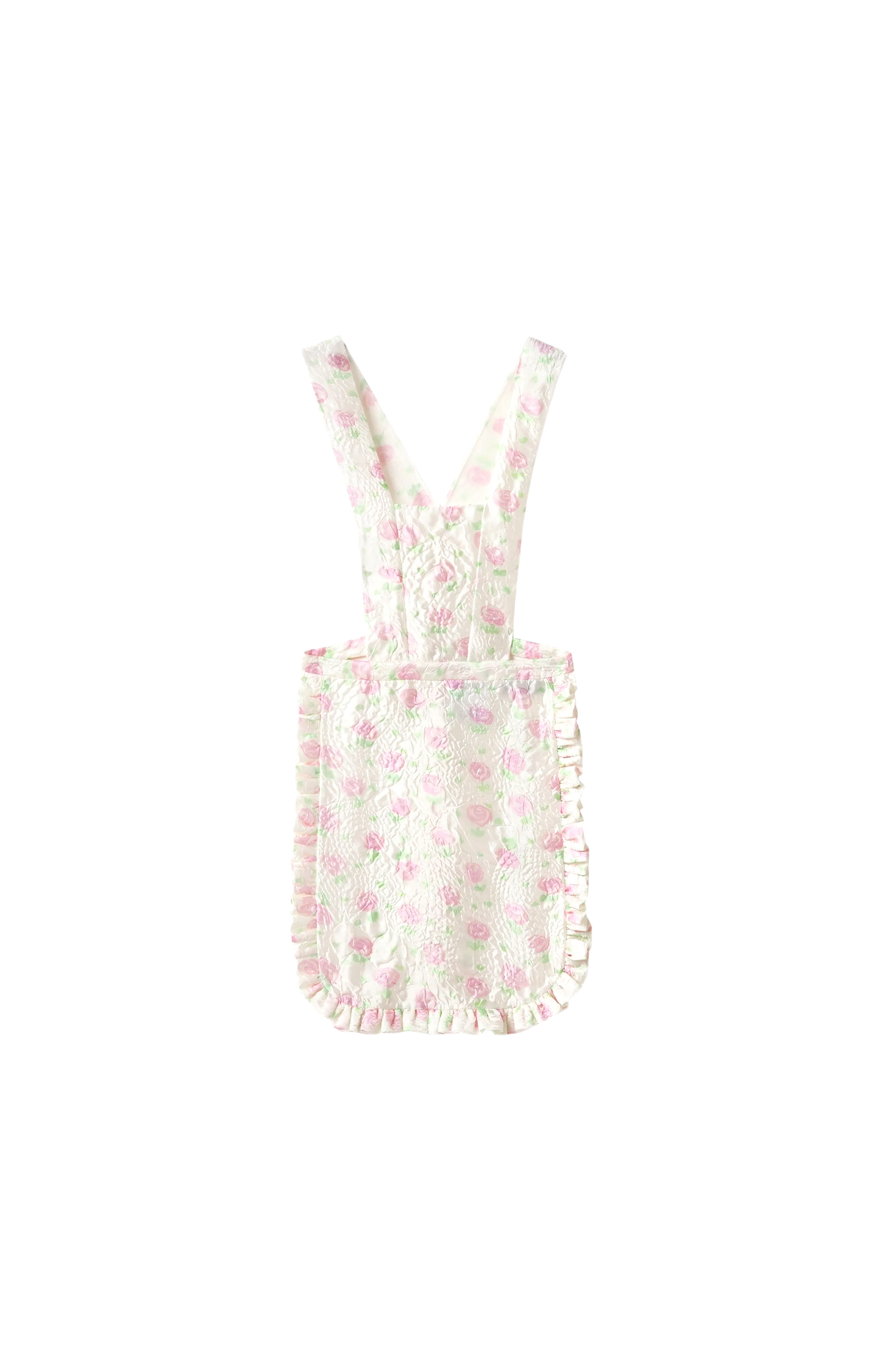 Floral cloqué apron