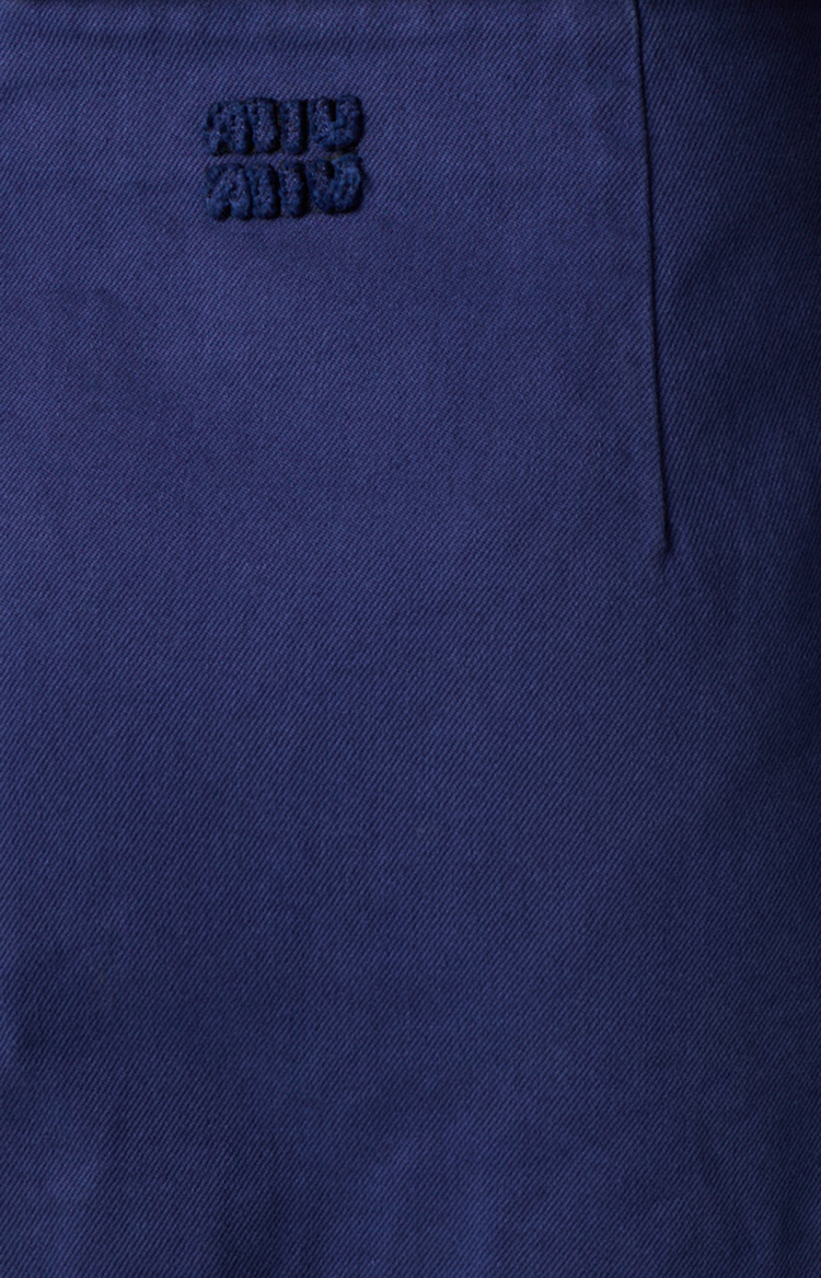 Garment-Dyed Gabardine Mini-Dress