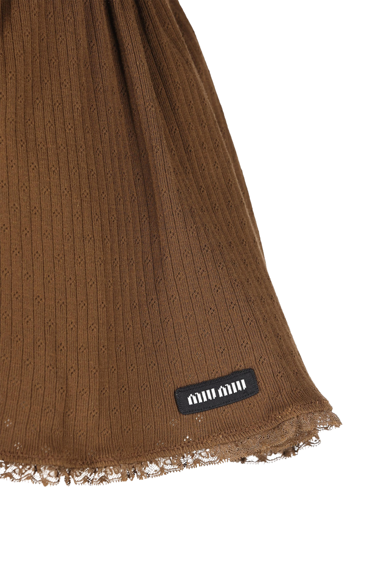 Garment-Dyed Cotton Miniskirt