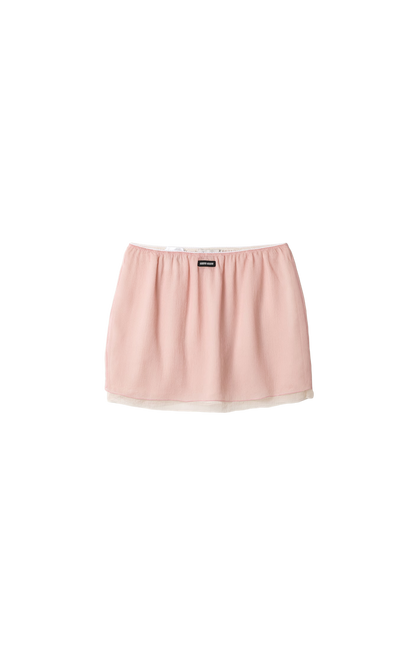 Miu Miu Chiffon Mini Skirt in Pink — front view