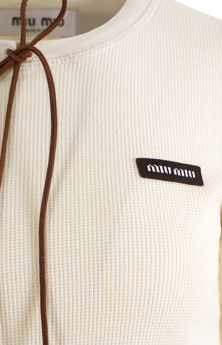 Cotton T-Shirt in Ecru