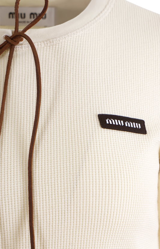 Cotton T-Shirt in Ecru