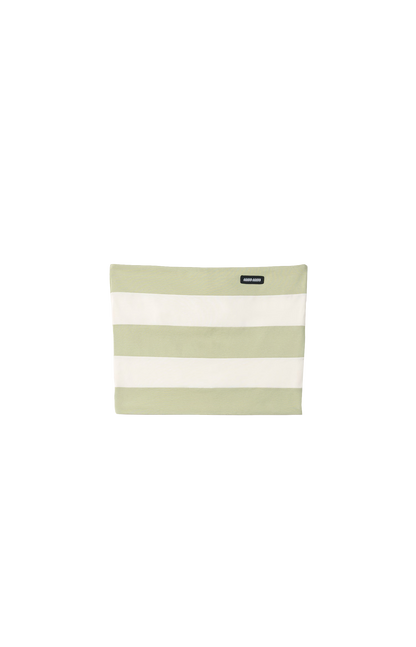 Miu Miu Striped Jersey Top in Pale Rose/Agave — front view