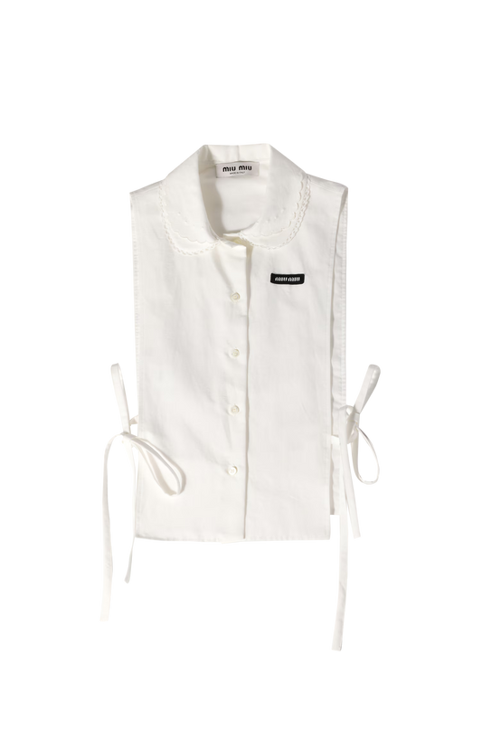 Side-tie Gauze Poplin Shirt
