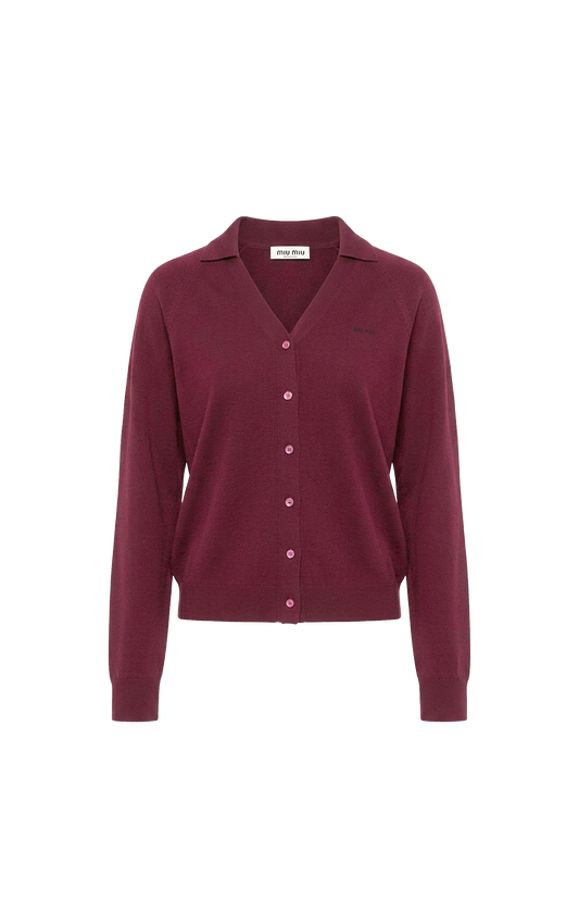 Knit Cardigan with Logo