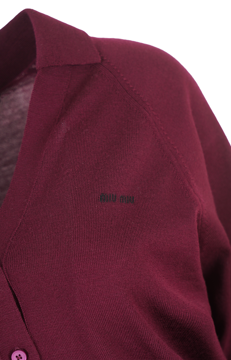 Knit Cardigan with Logo