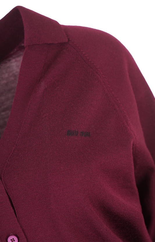 Knit Cardigan with Logo