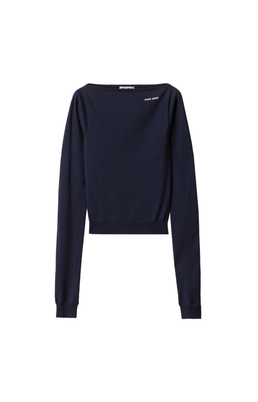 Wool Boat-Neck Sweater